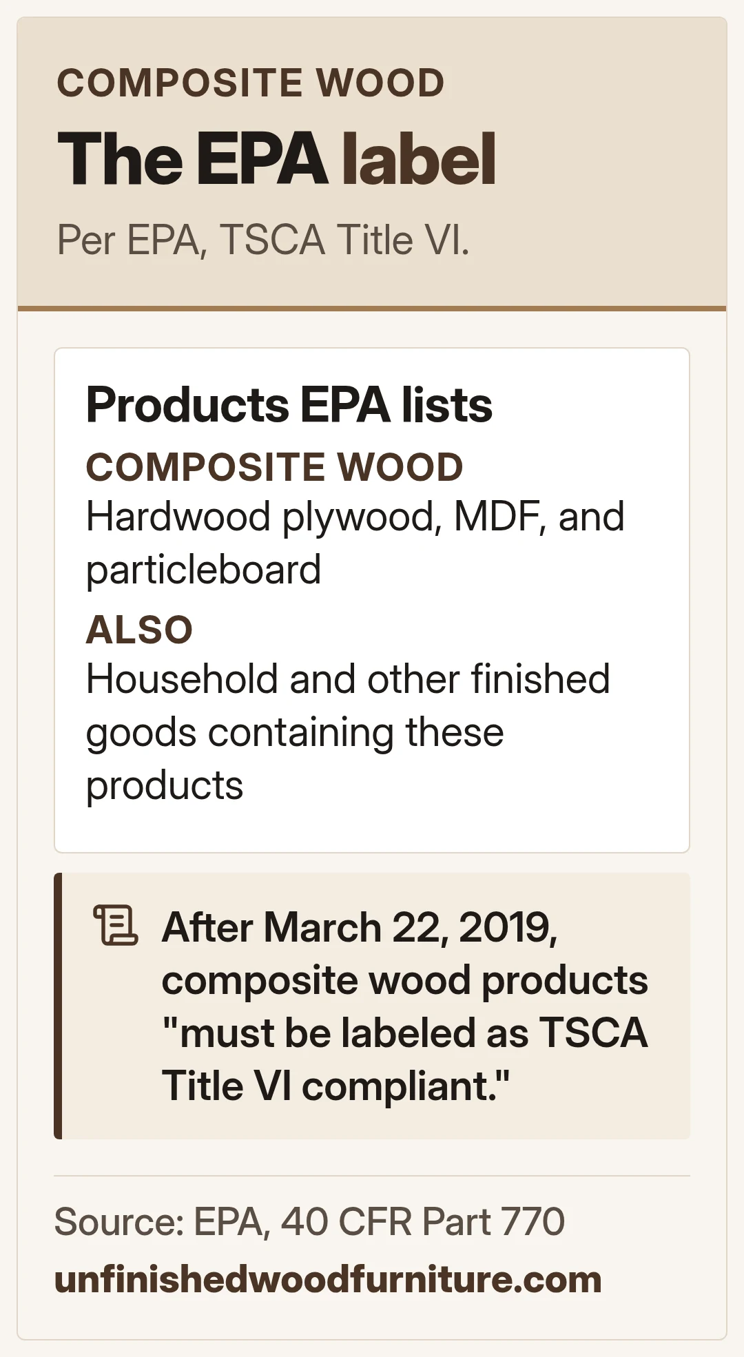 The EPA label. Per EPA, TSCA Title VI.